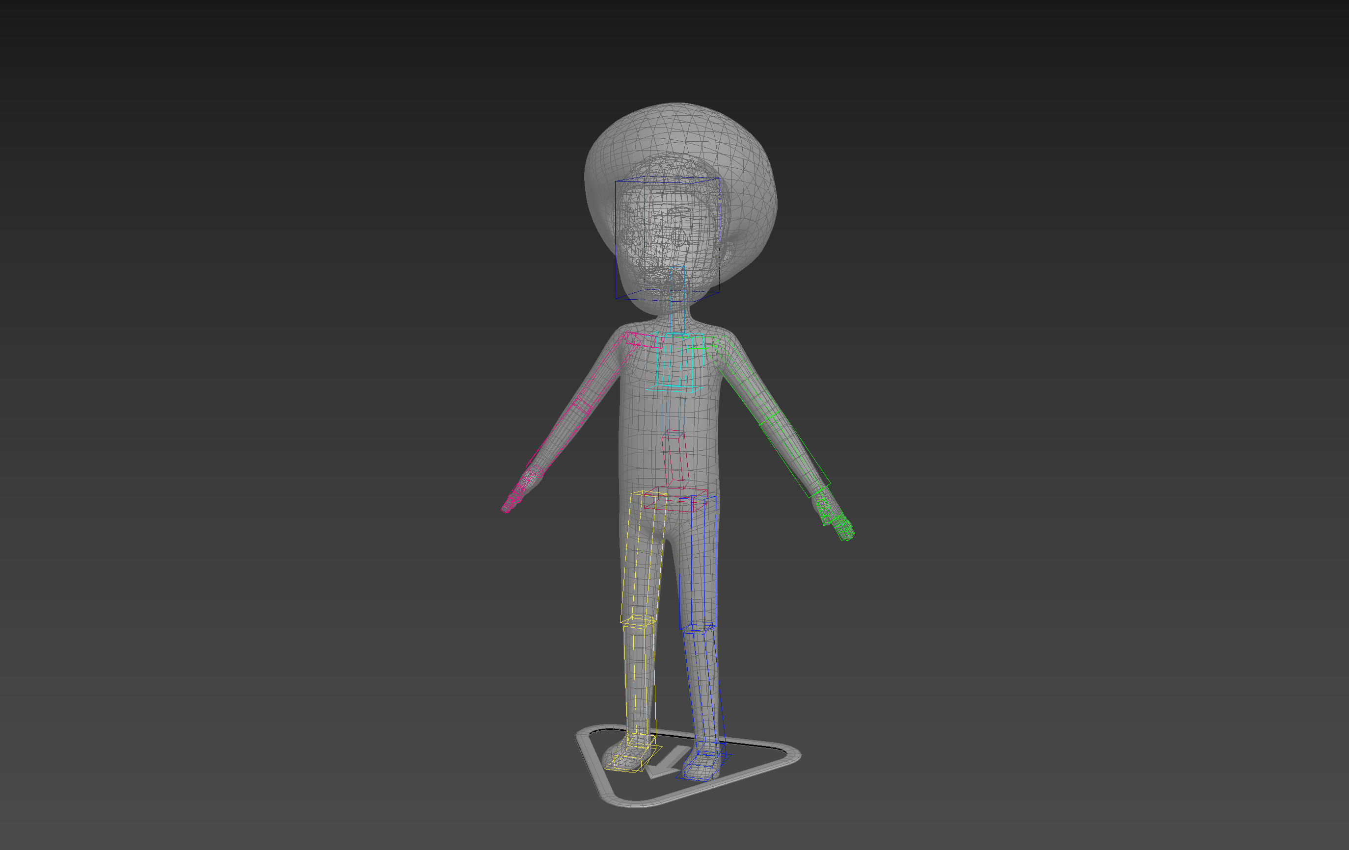 Character173 Rigged Clown 3D model_16