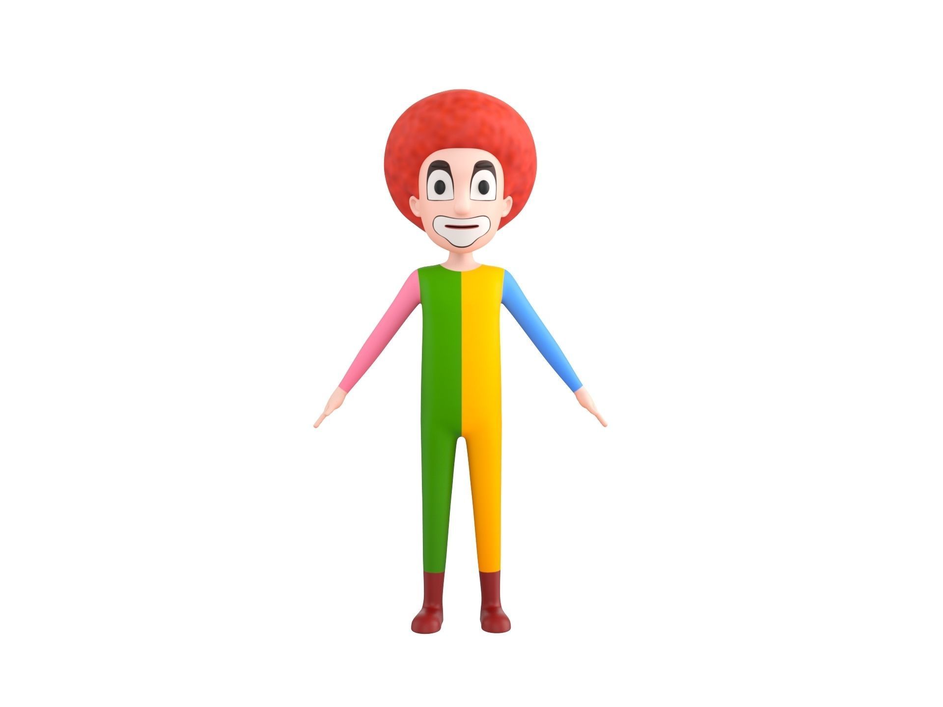 Character173 Rigged Clown 3D model_2