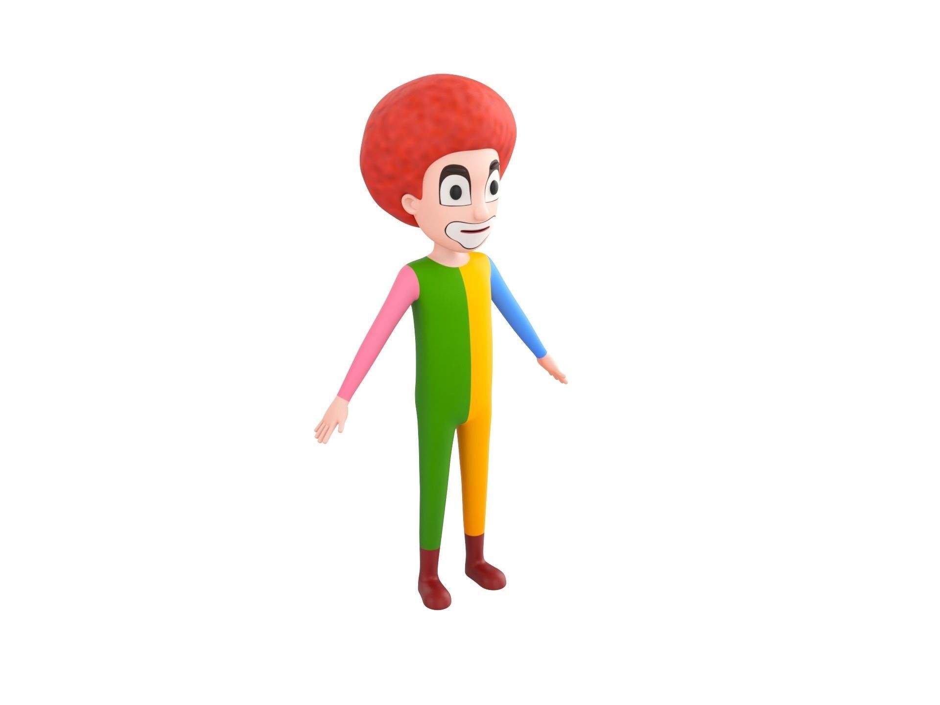 Character173 Rigged Clown 3D model_4