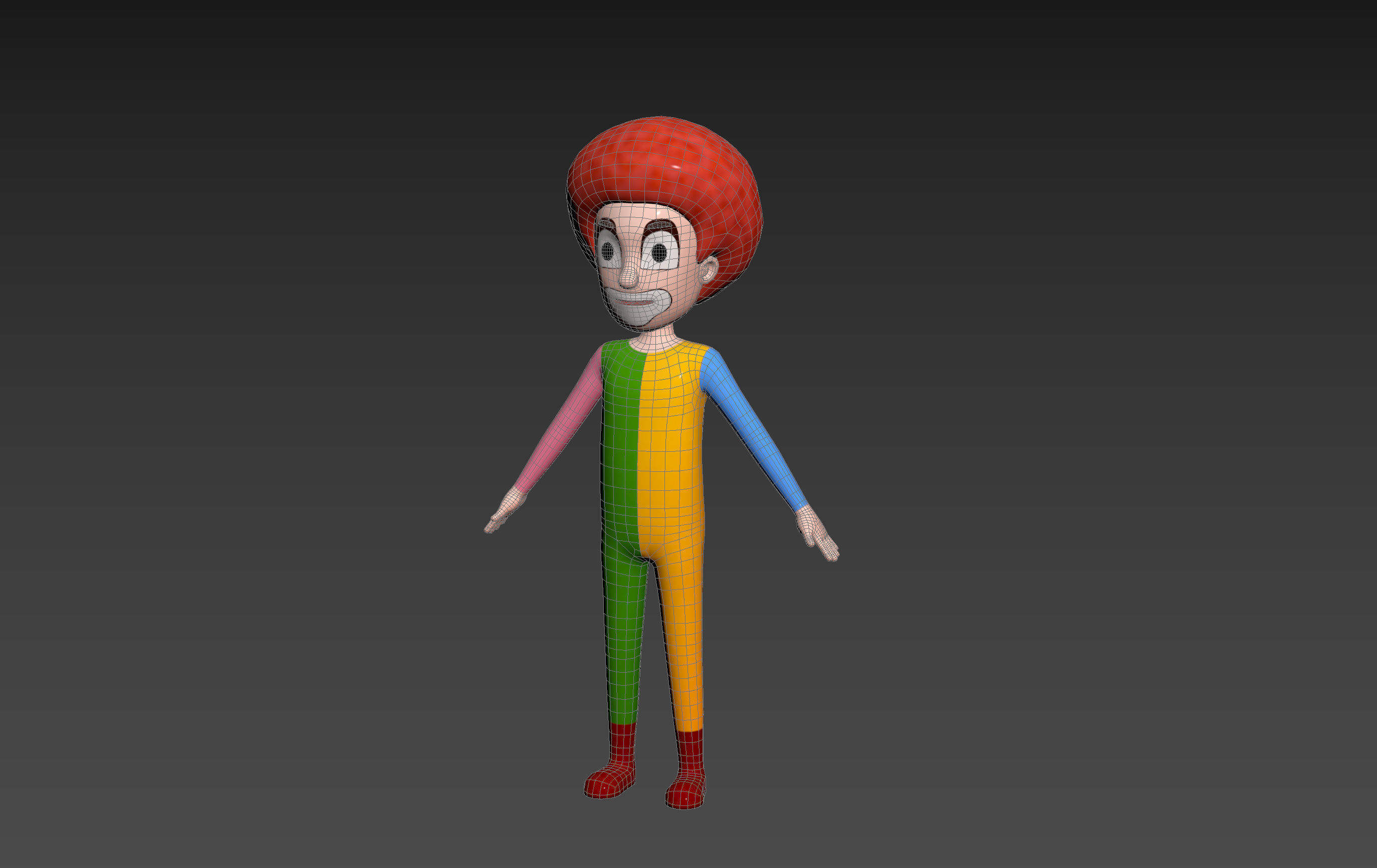 Character173 Rigged Clown 3D model_13