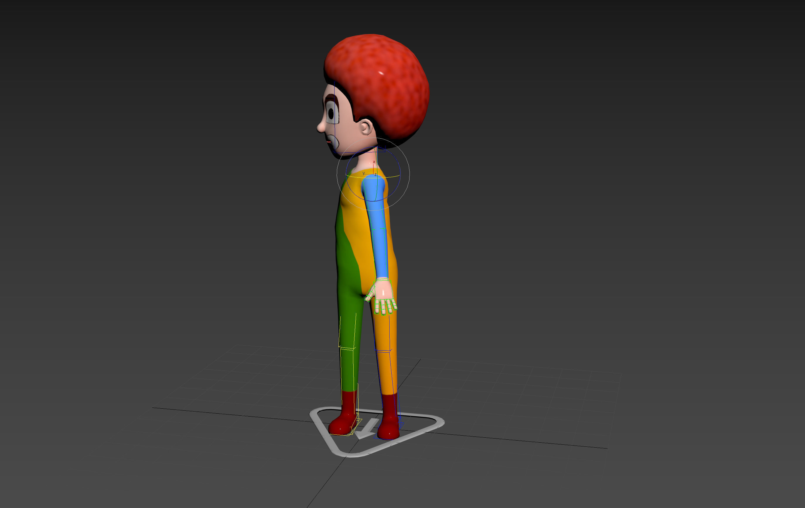 Character173 Rigged Clown 3D model_25