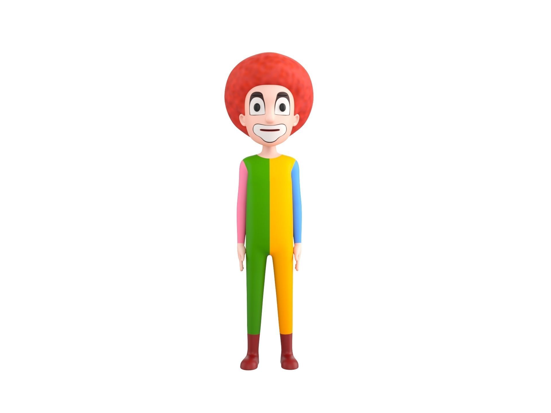 Character173 Rigged Clown 3D model_3