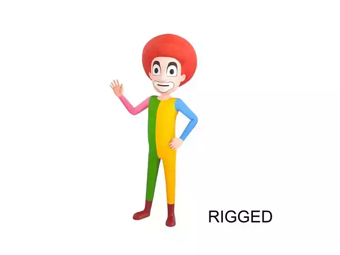 Character173 Rigged Clown 3D model