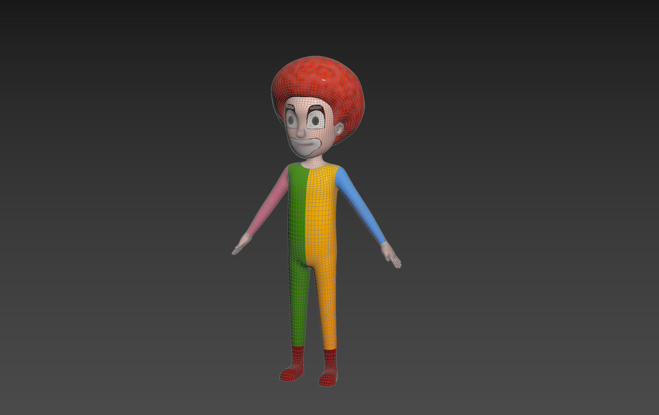 Character173 Rigged Clown 3D model_14