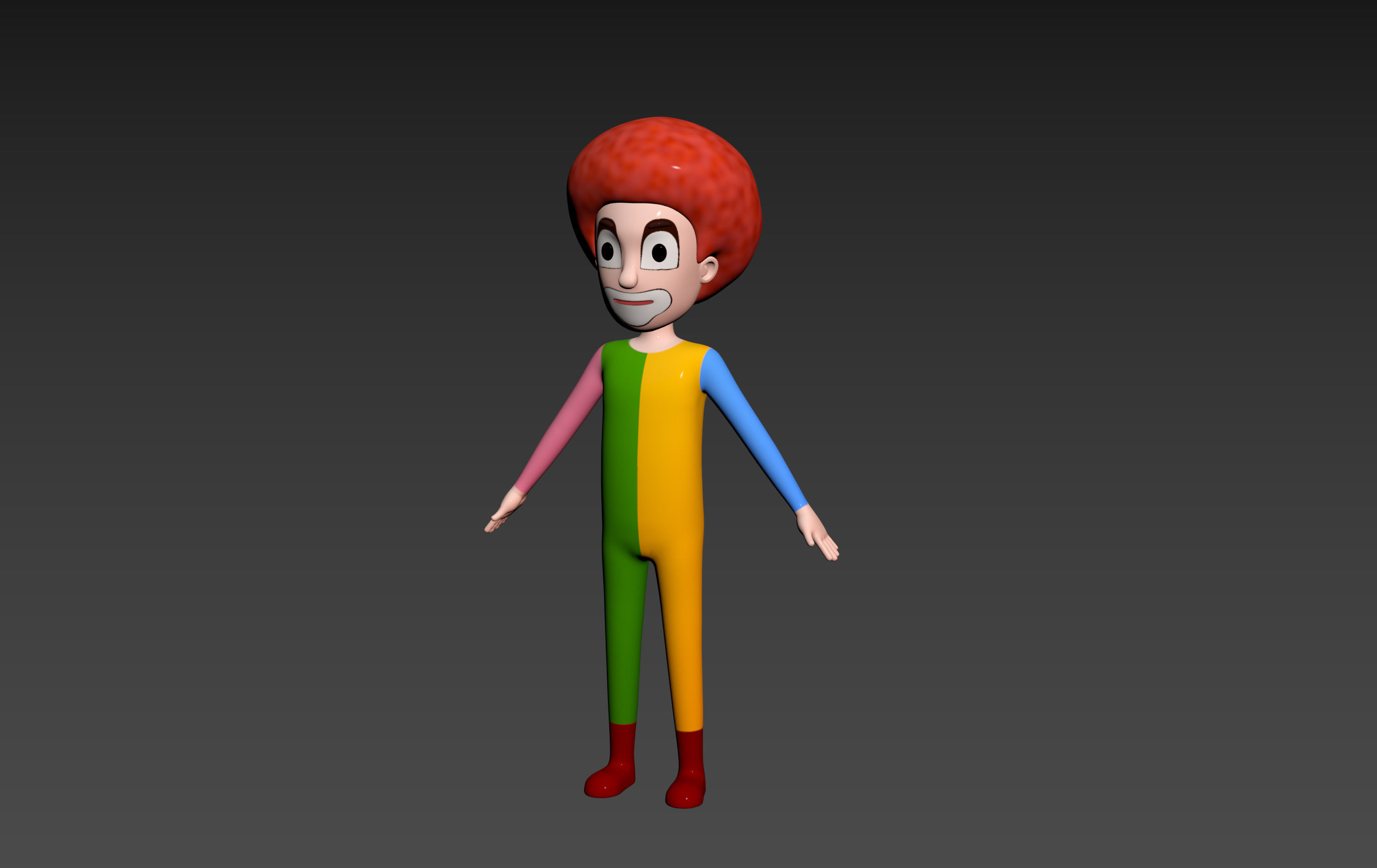 Character173 Rigged Clown 3D model_12