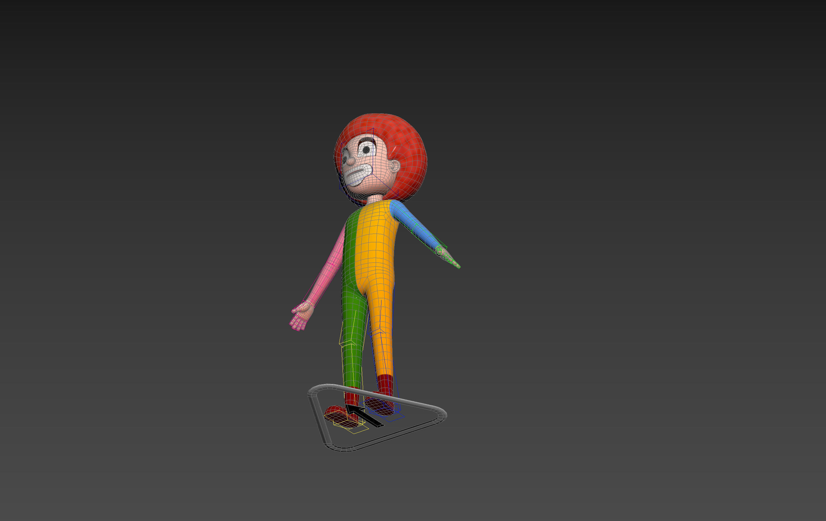 Character173 Rigged Clown 3D model_22