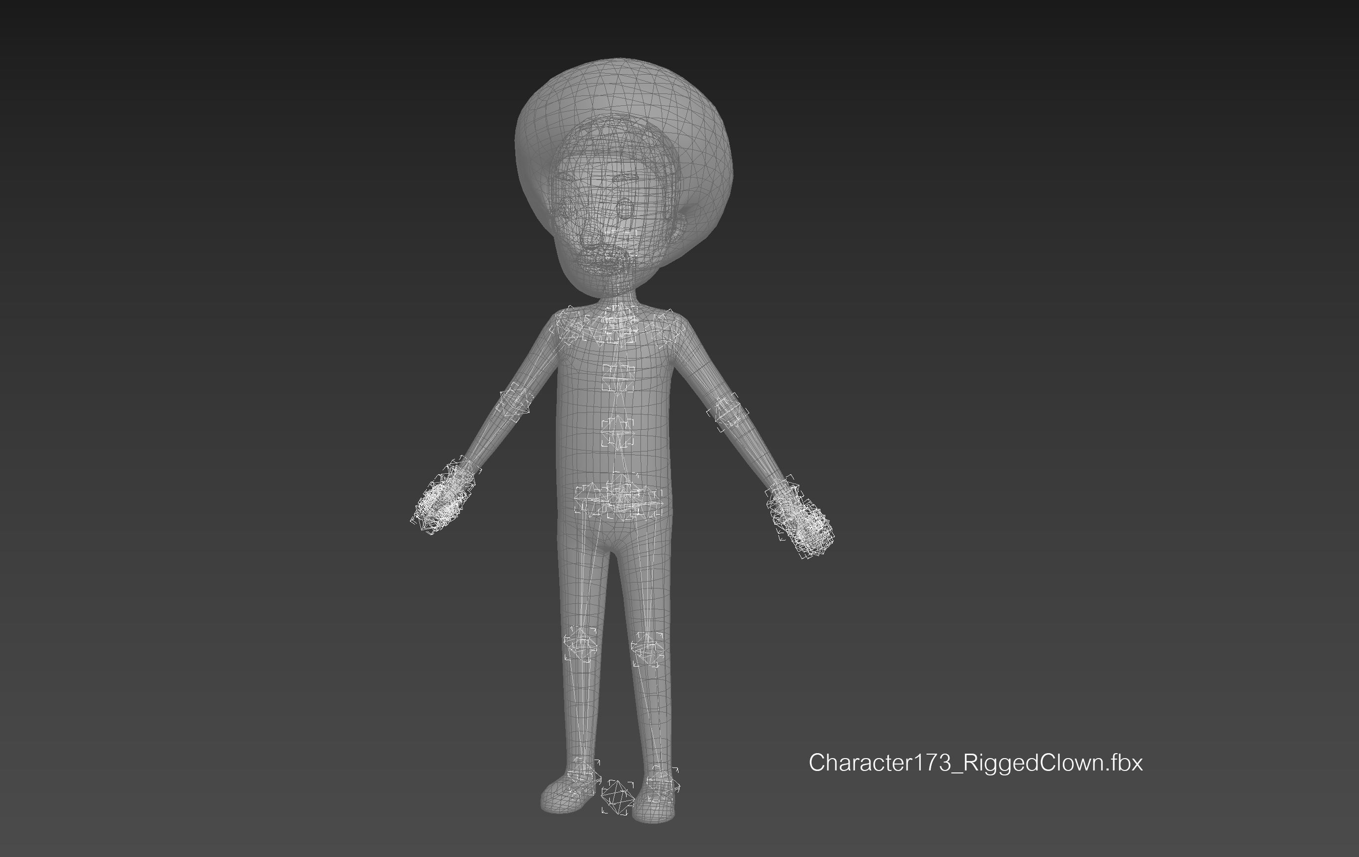 Character173 Rigged Clown 3D model_29