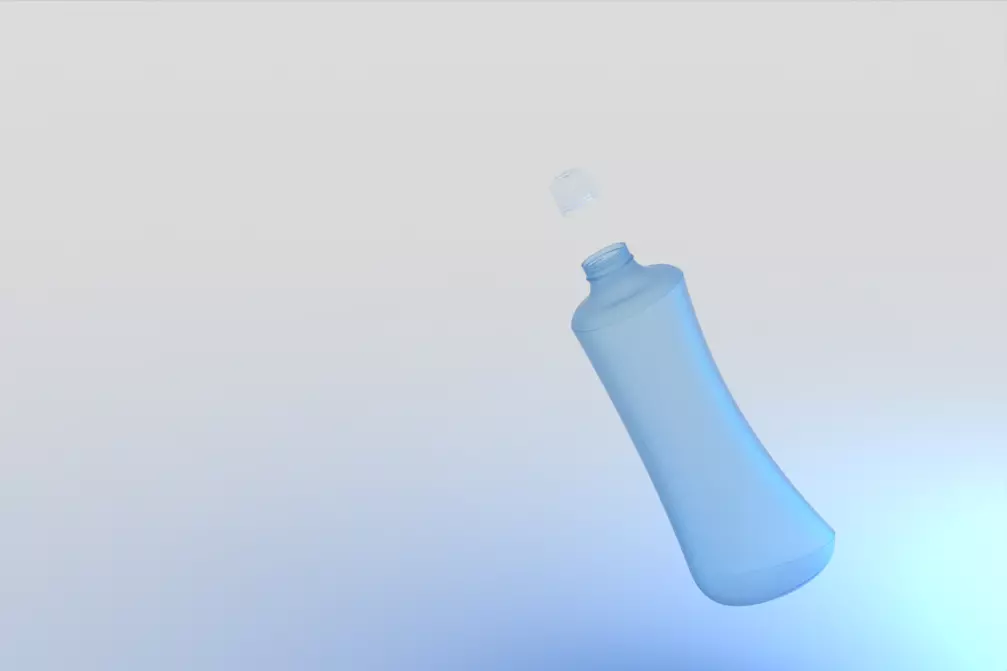 Water Bottle Low-poly 3D model_0