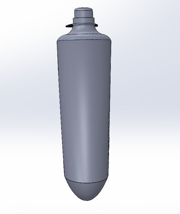 Water Bottle Low-poly 3D model_8