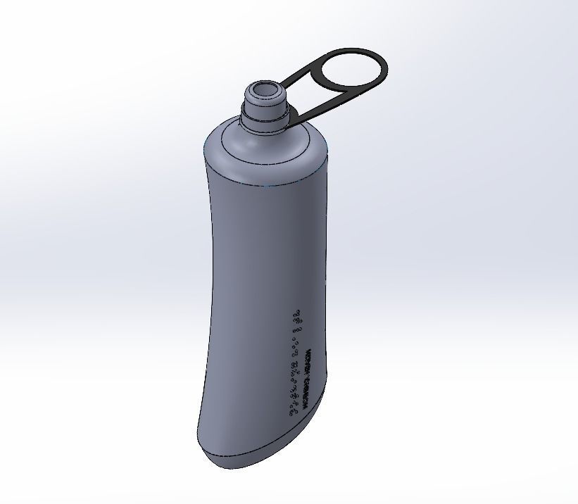 Water Bottle Low-poly 3D model_7
