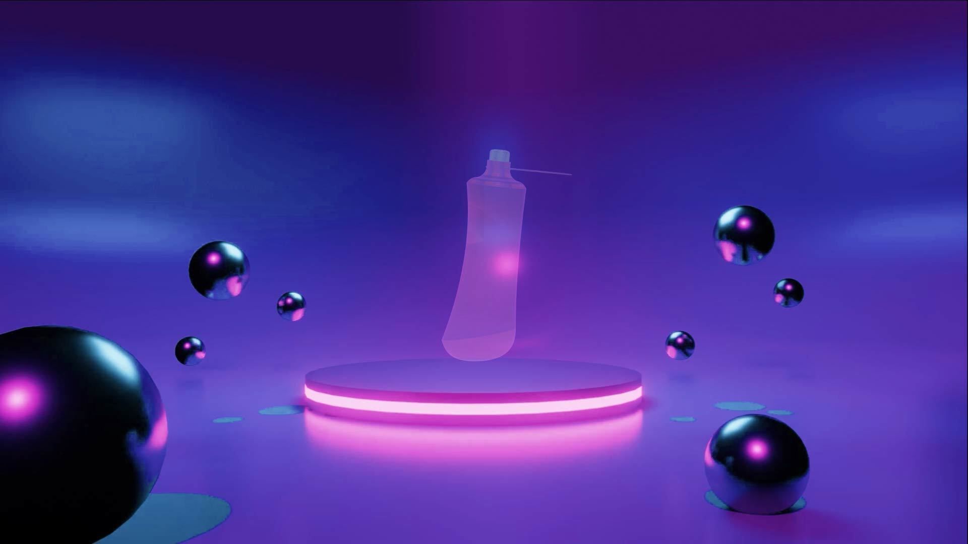 Water Bottle Low-poly 3D model_10