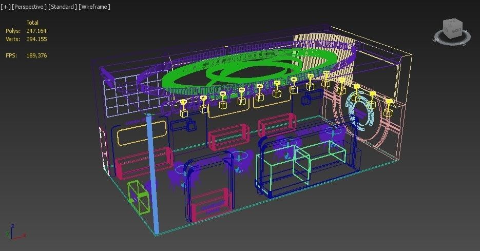 Booth Exhibition Stand Stall 12x6m Height 500 cm 2 Side Open 3D model_5
