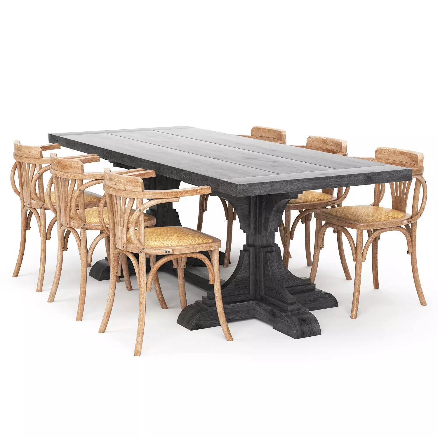 Dining set 02 3D model_0