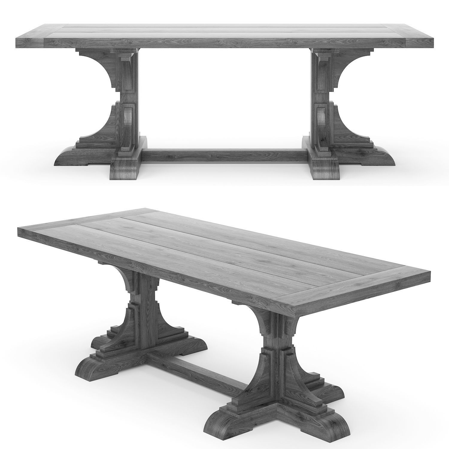 Dining set 02 3D model_3