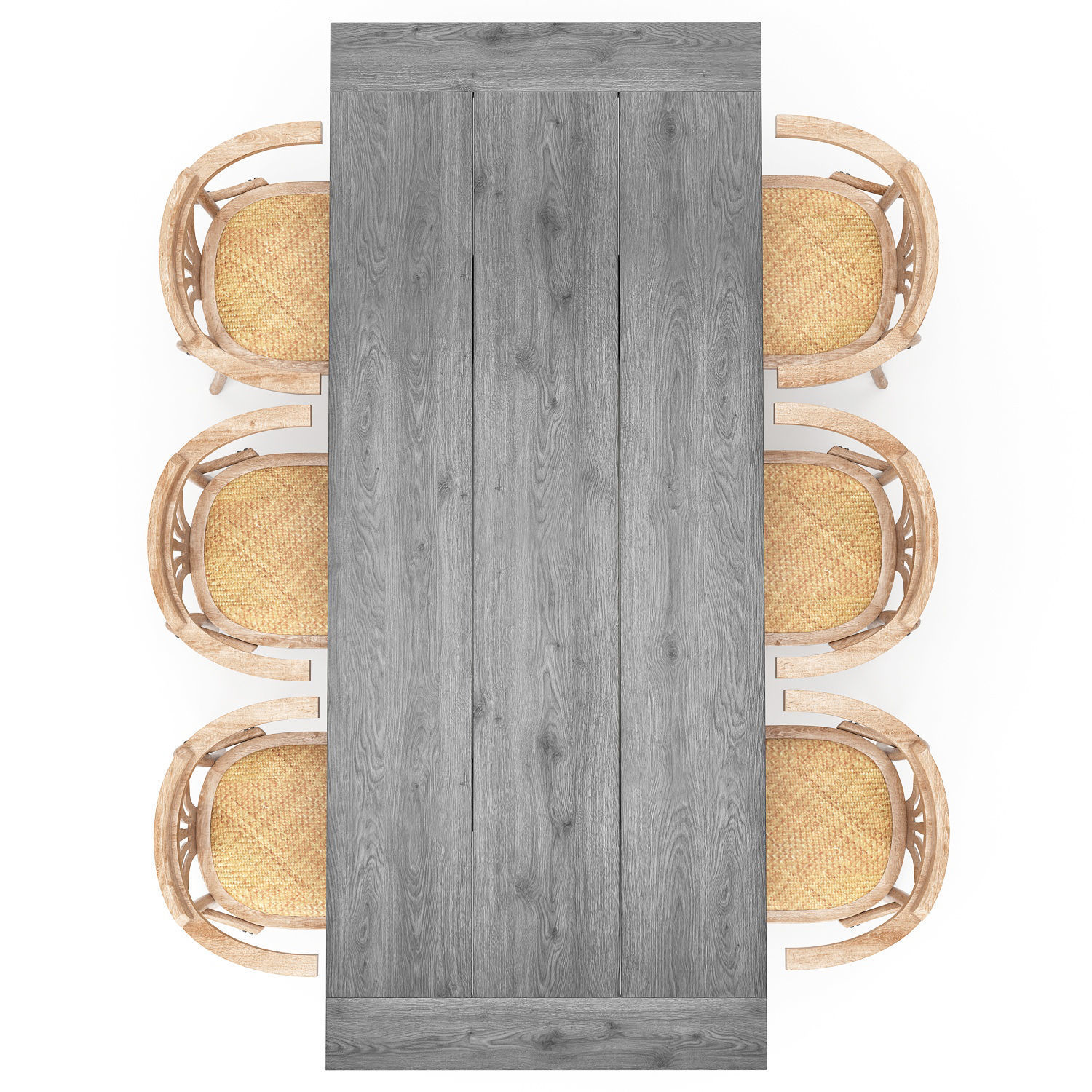 Dining set 02 3D model_2