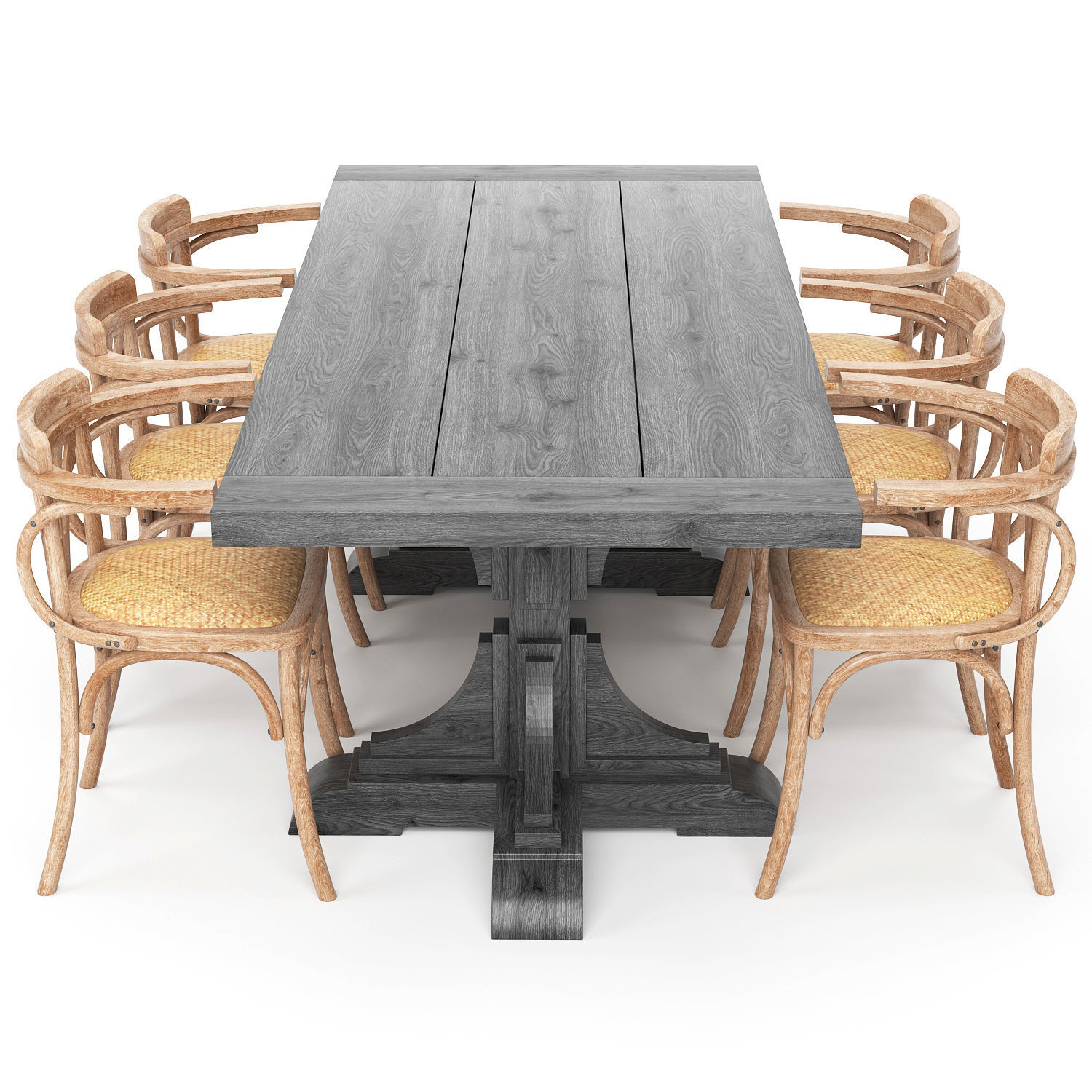 Dining set 02 3D model_1