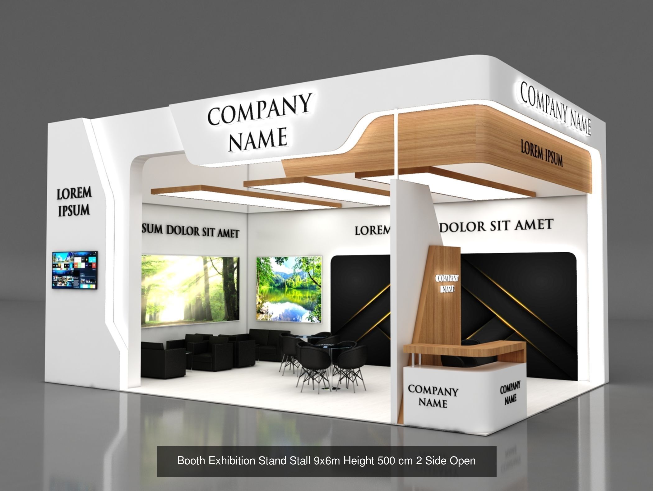 3 Exhibition Stand Stall Booth 3D model 3D Model Collection _1