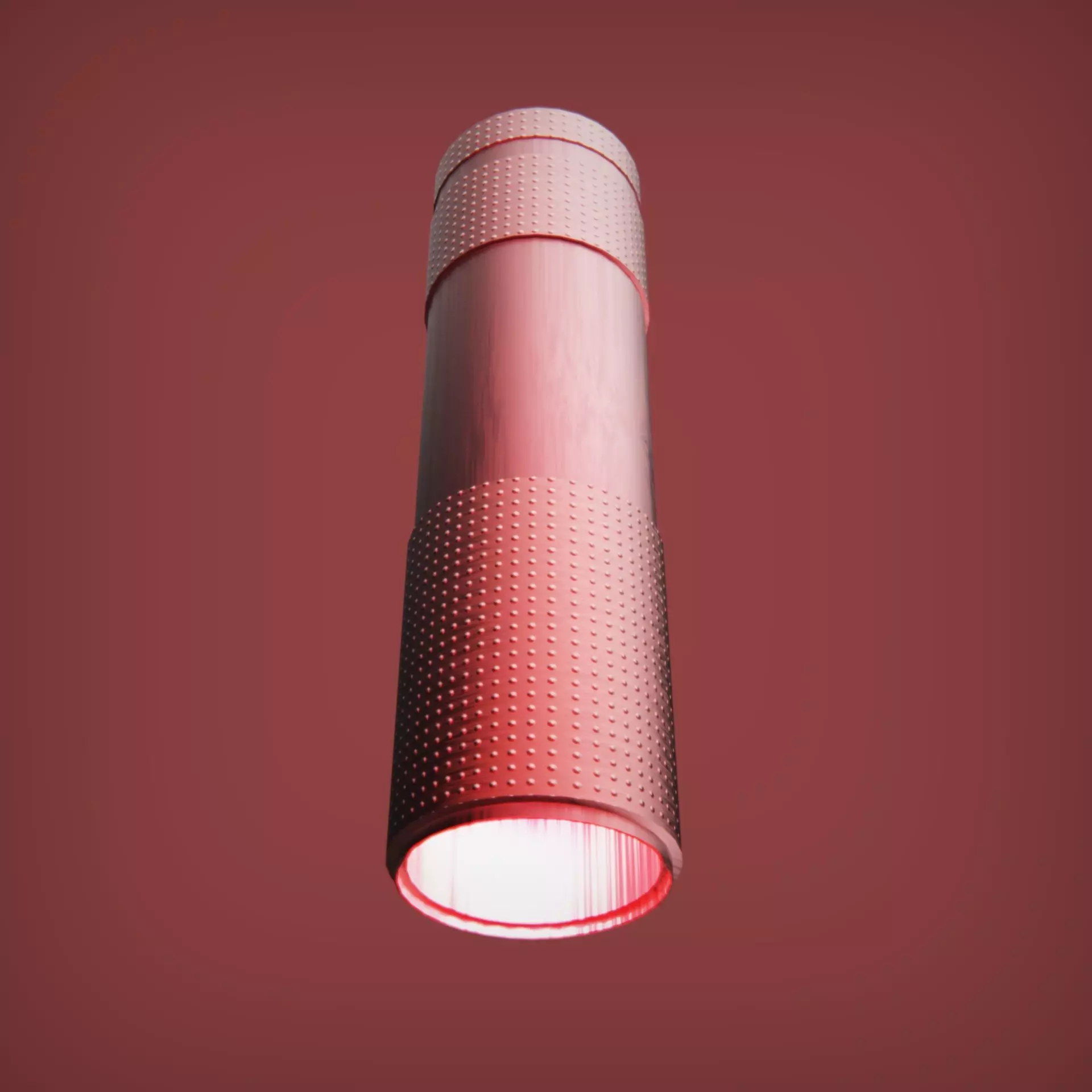 Red Low-Poly Game-Ready flashlight Free low-poly 3D model