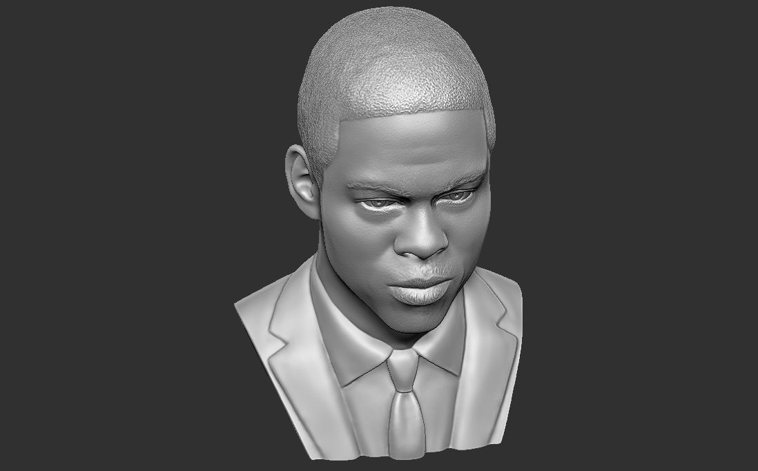 Chris Rock bust for 3D printing 3D print model_12