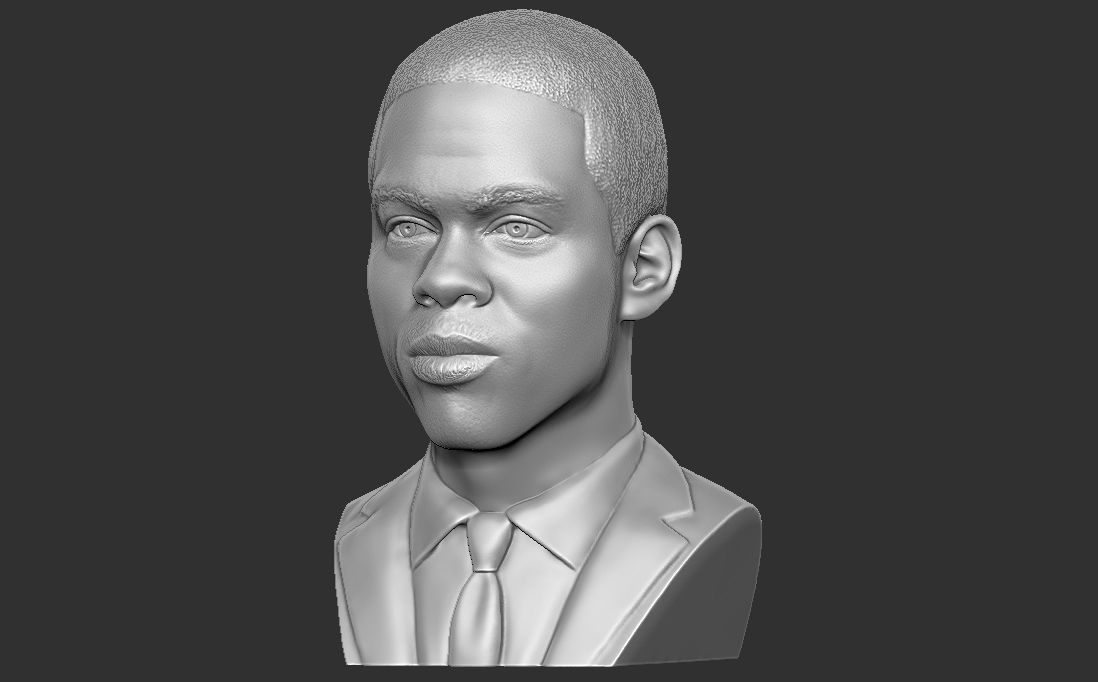 Chris Rock bust for 3D printing 3D print model_2