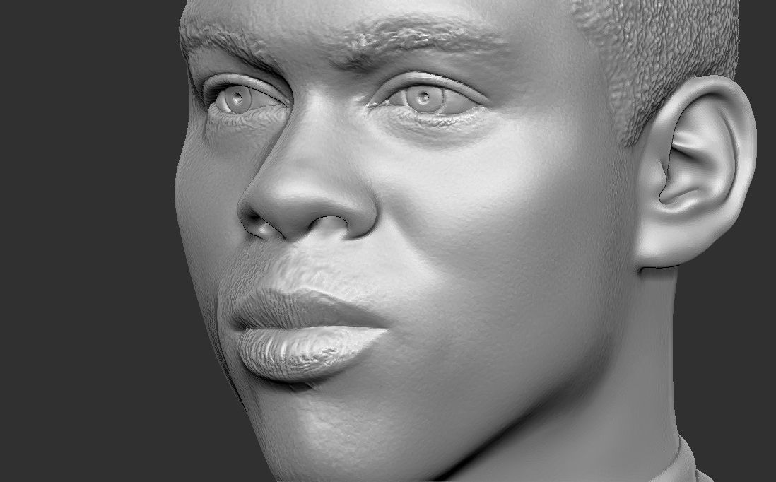 Chris Rock bust for 3D printing 3D print model_19