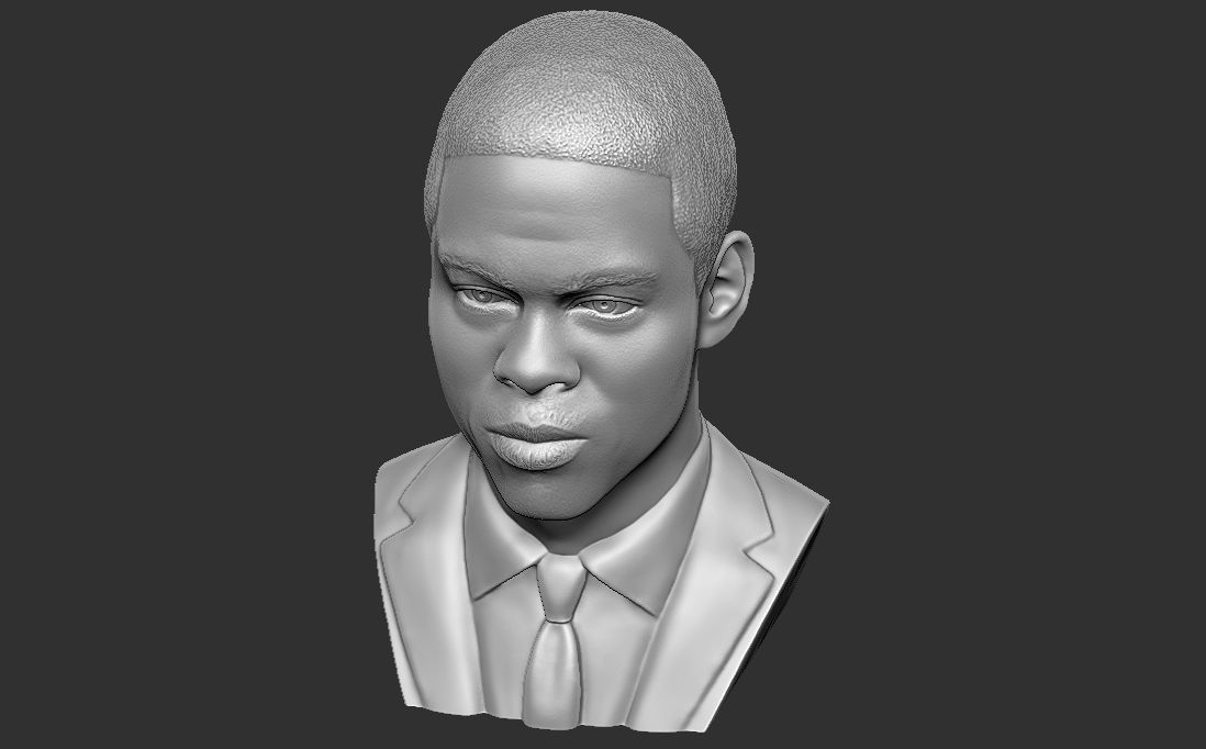 Chris Rock bust for 3D printing 3D print model_13