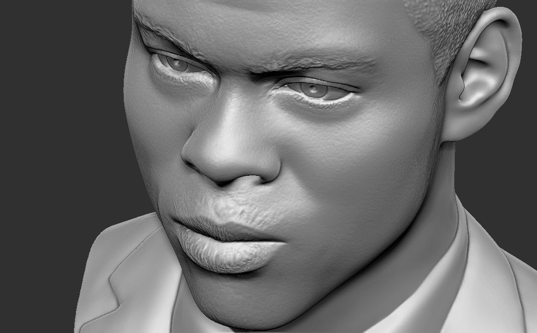 Chris Rock bust for 3D printing 3D print model_20