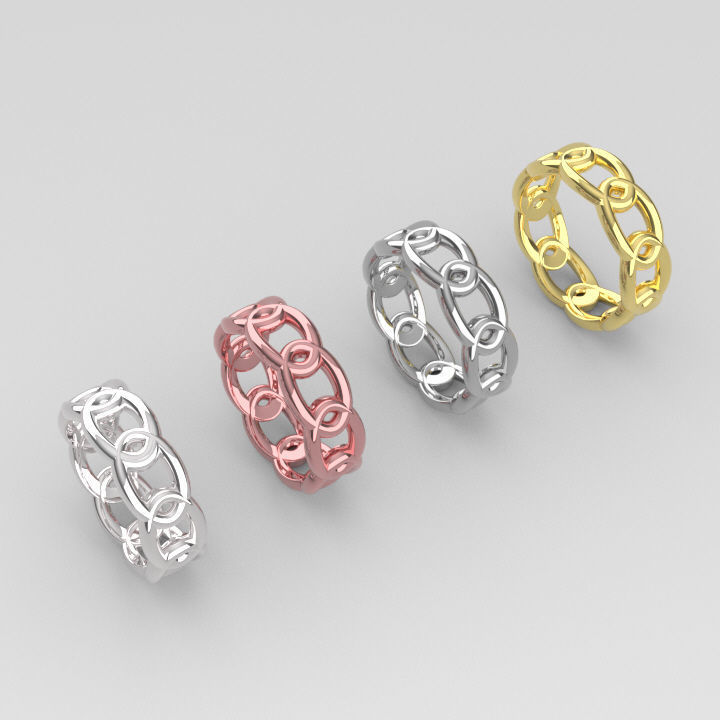 Chain Ring 3D print model_3