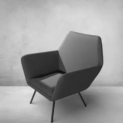 Gray fabric armchair