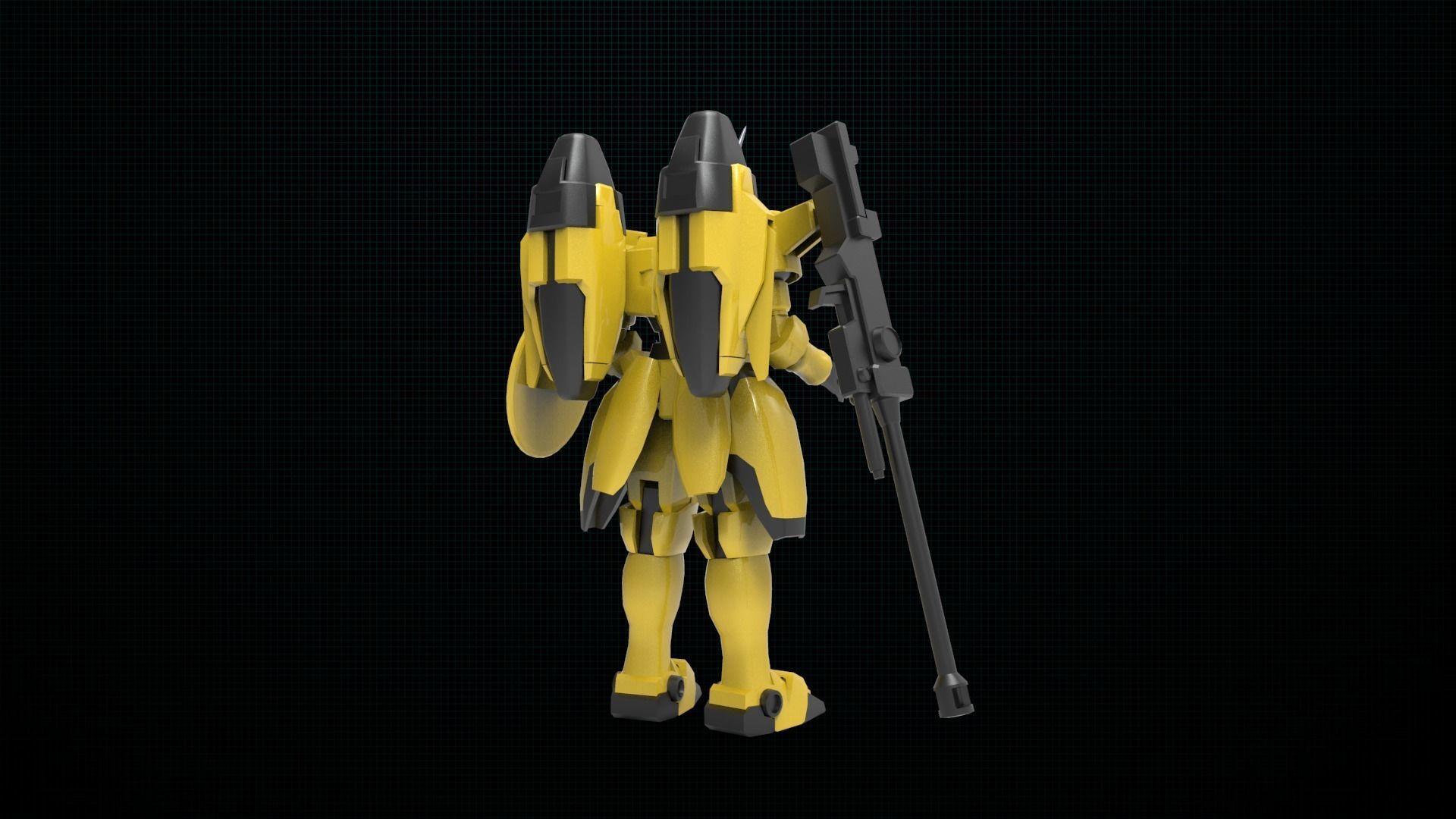 Gundam type A 3D print model_11