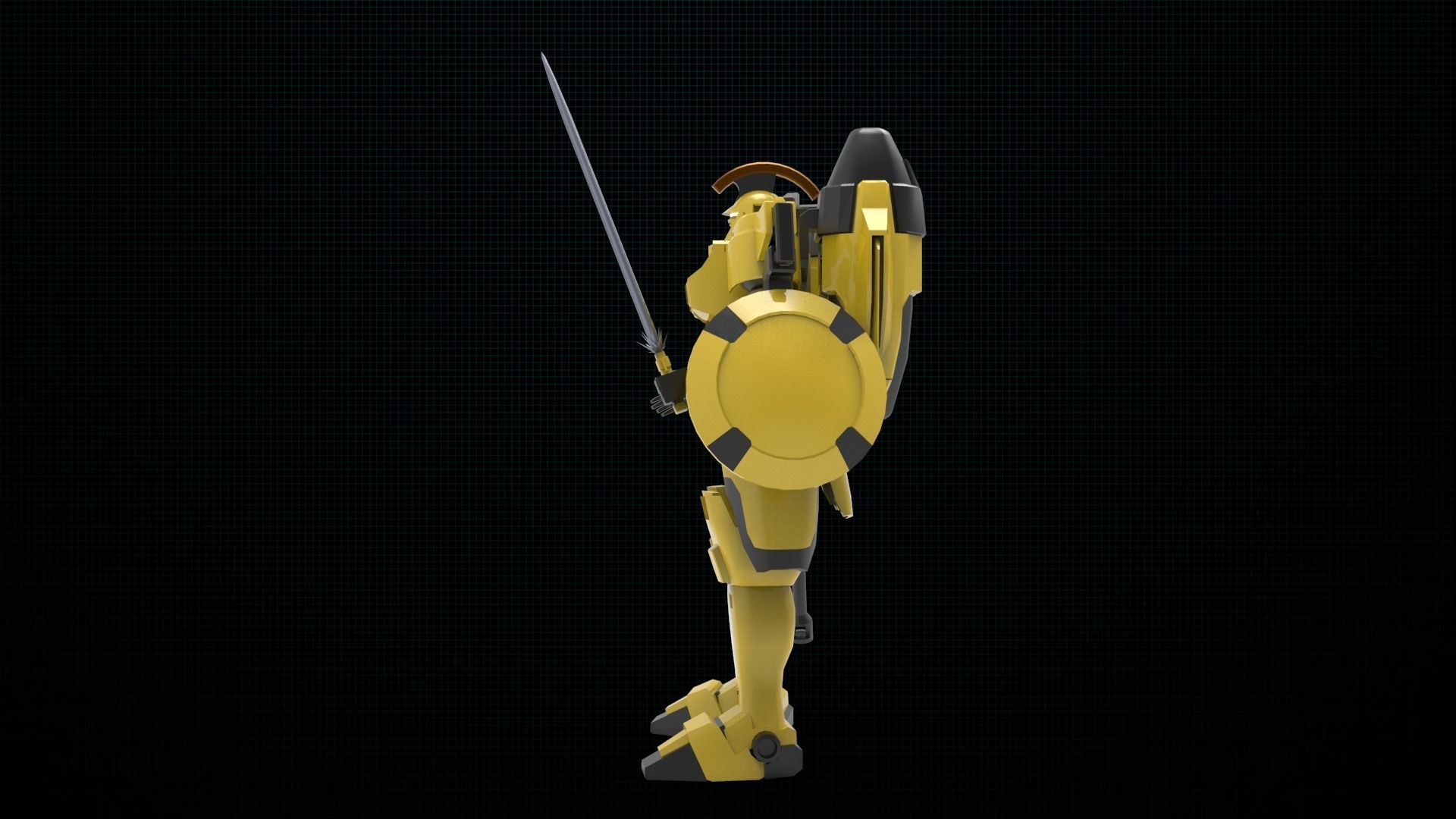 Gundam type A 3D print model_7