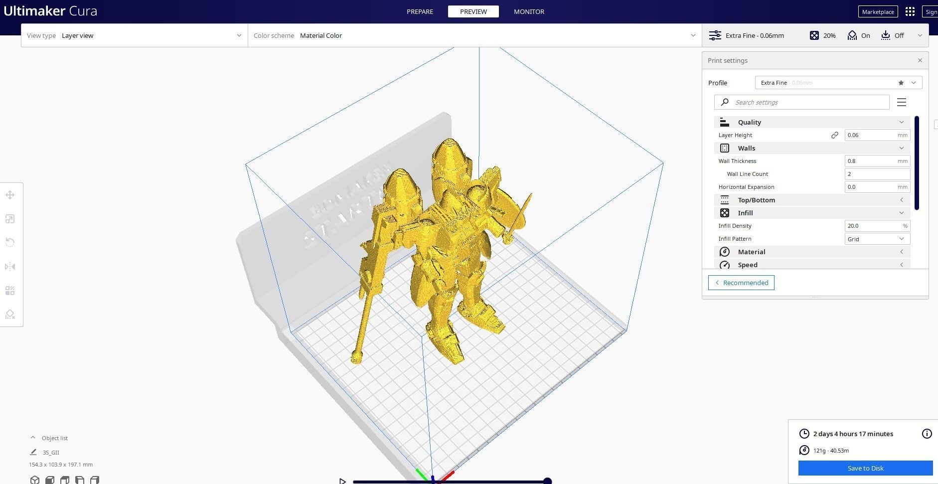 Gundam type A 3D print model_2