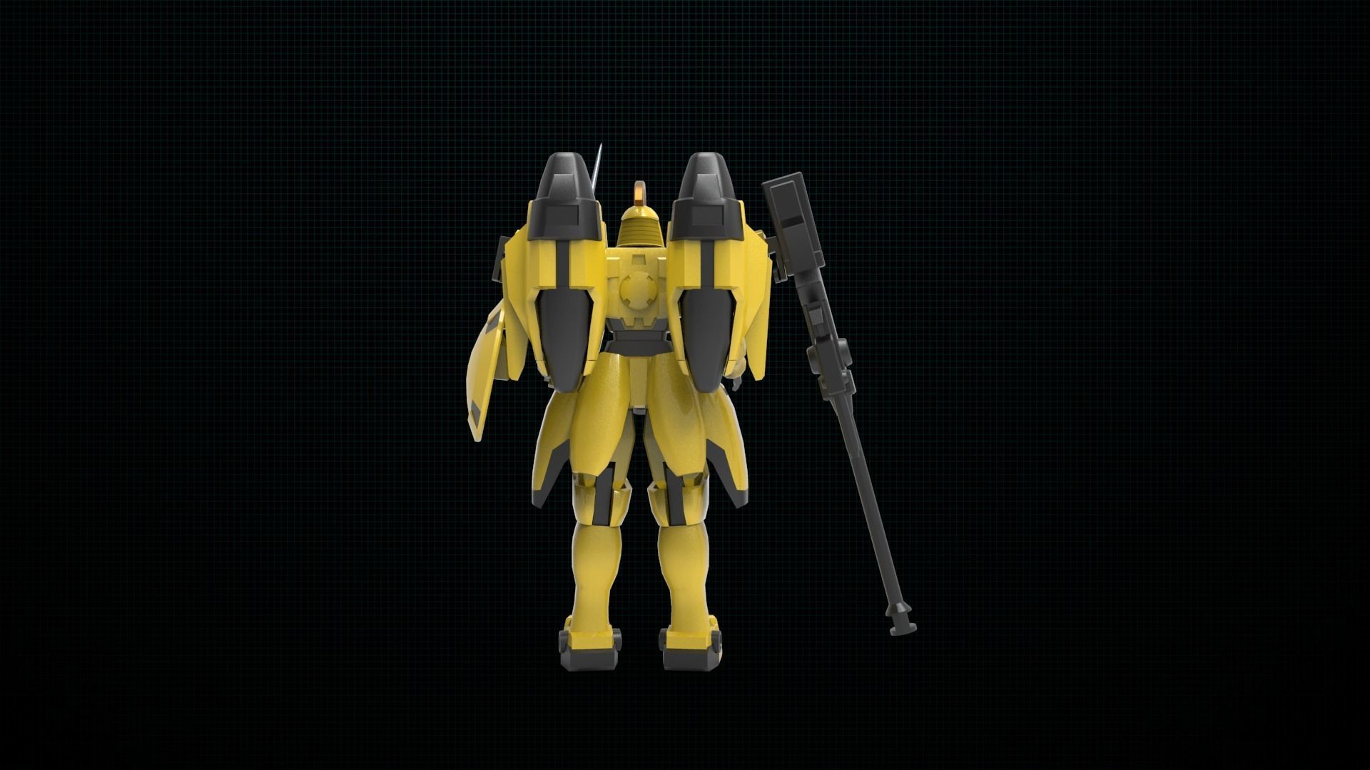 Gundam type A 3D print model_5