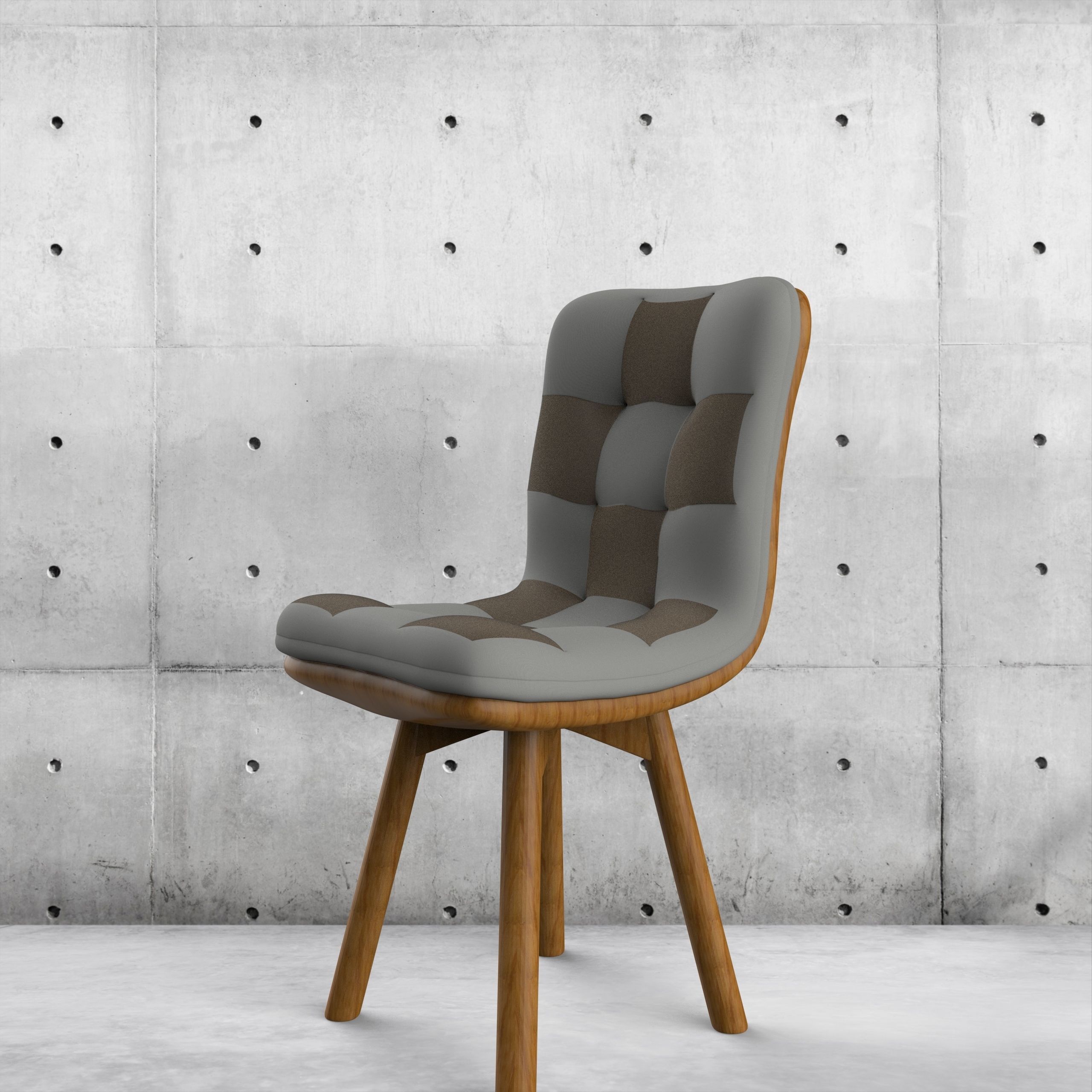 Wooden Chair Free 3D model_1