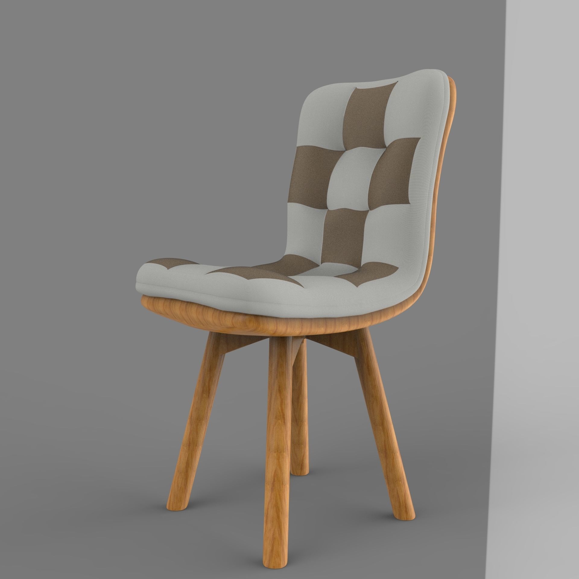 Wooden Chair Free 3D model_2