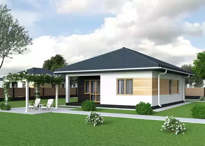 House1 with  landscape