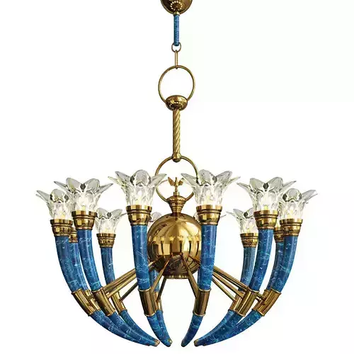 Murano Glass Torch Chandelier by Banci Firenz