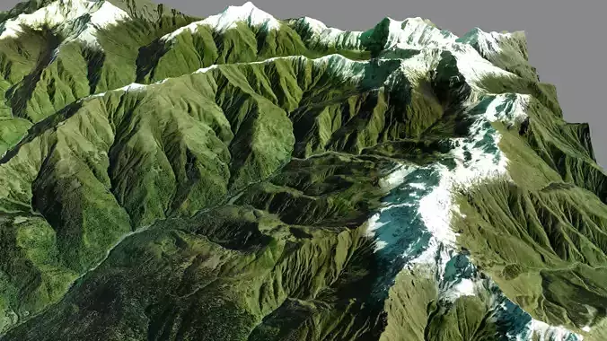 Mountain landscape Tskhumaldi