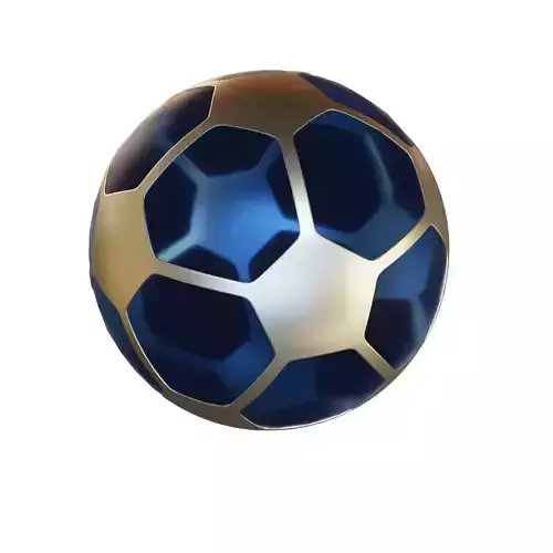 Sphere gold soccer ball