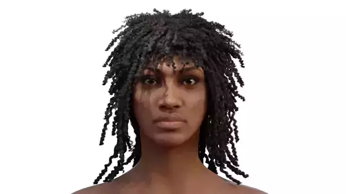 Zima African Photorealistic Female Character Blender 3D model 3D model
