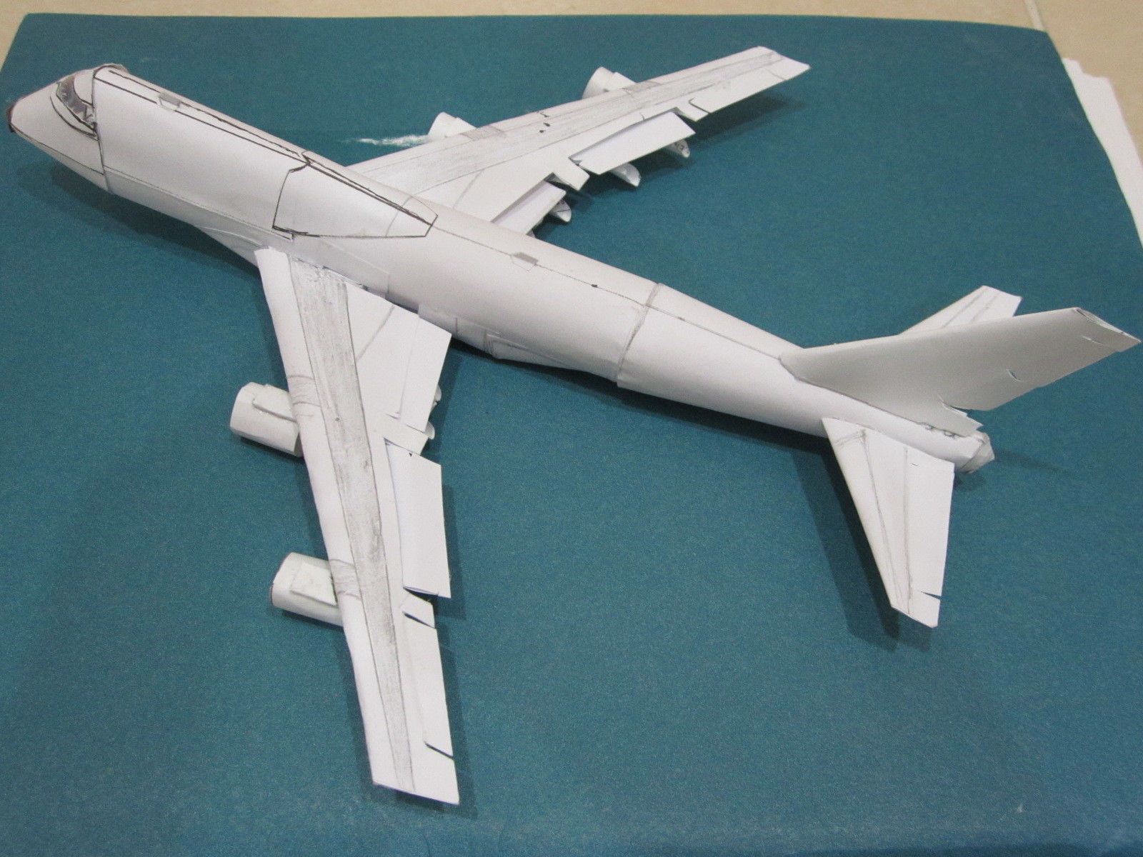 Wing Mold for paper B747 Wings 3D print model_1