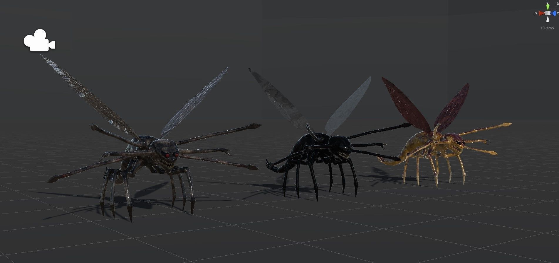 Bug 3 mosquito with eyes Low-poly 3D model_27