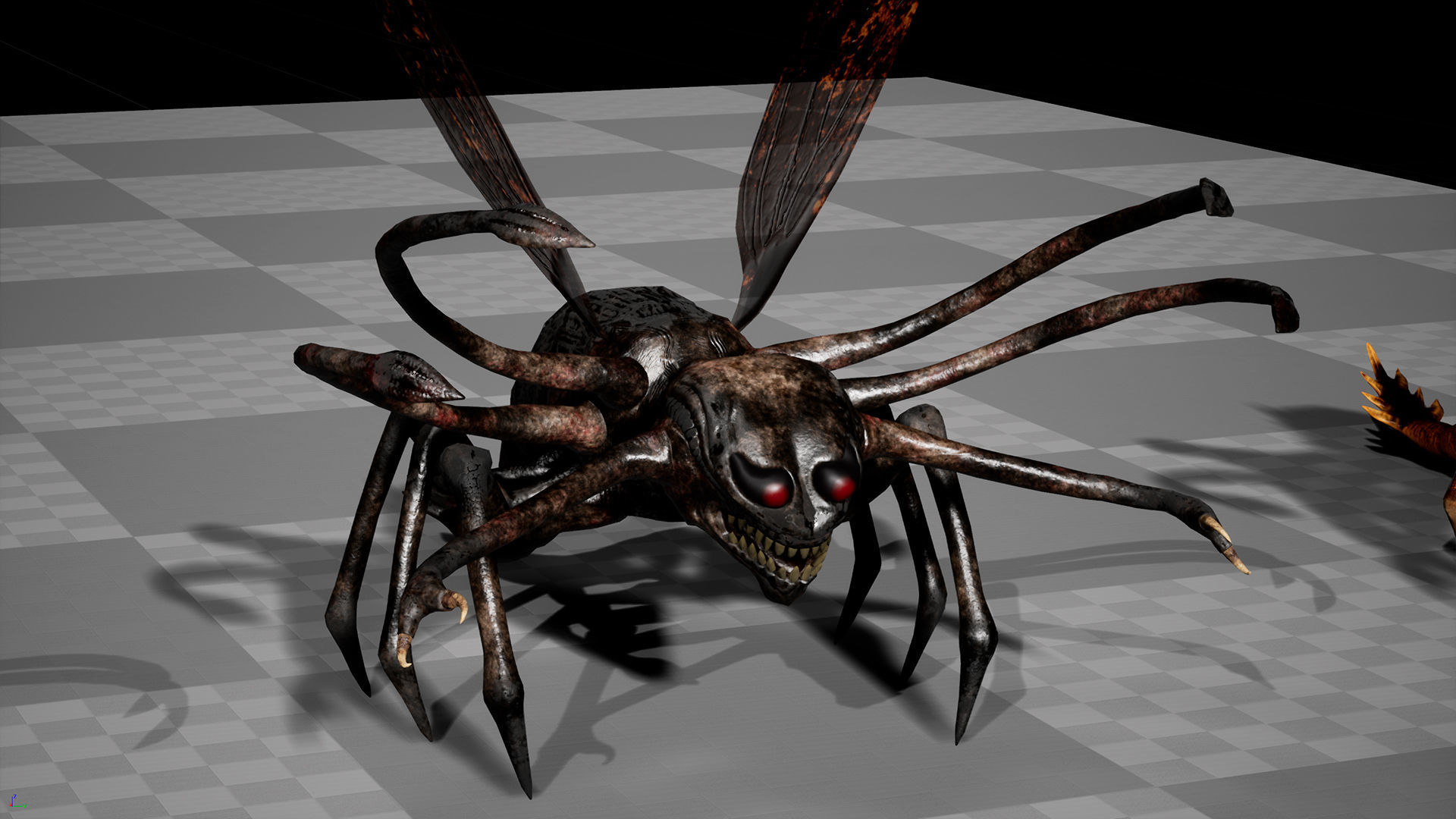 Bug 3 mosquito with eyes Low-poly 3D model_17