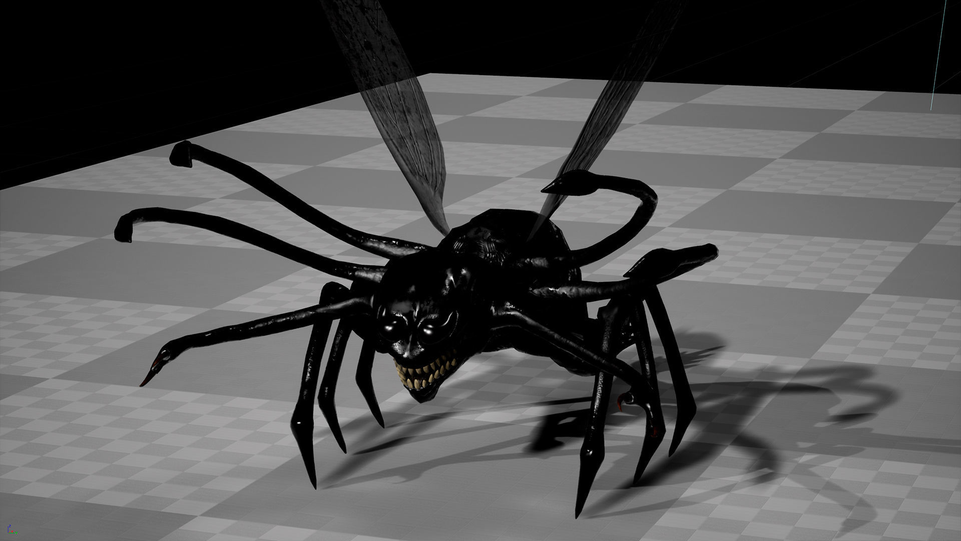 Bug 3 mosquito with eyes Low-poly 3D model_18