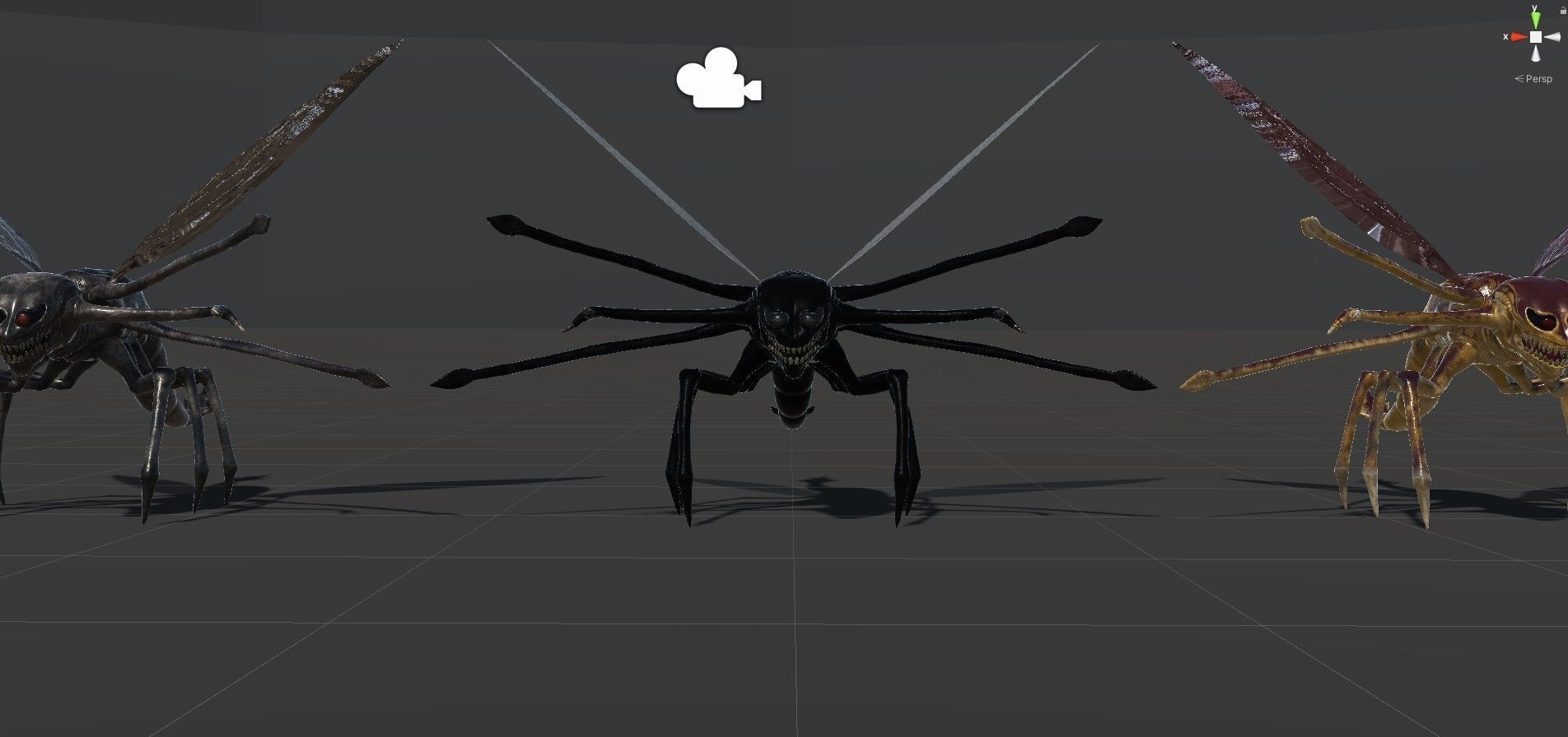 Bug 3 mosquito with eyes Low-poly 3D model_29