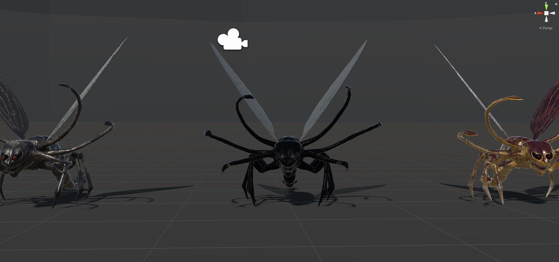 Bug 3 mosquito with eyes Low-poly 3D model_32