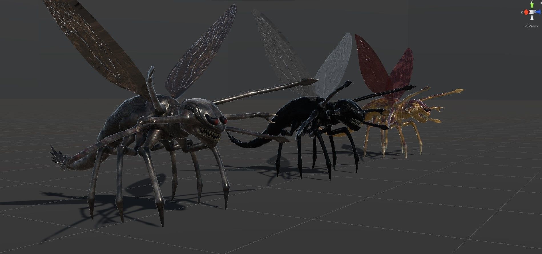 Bug 3 mosquito with eyes Low-poly 3D model_28