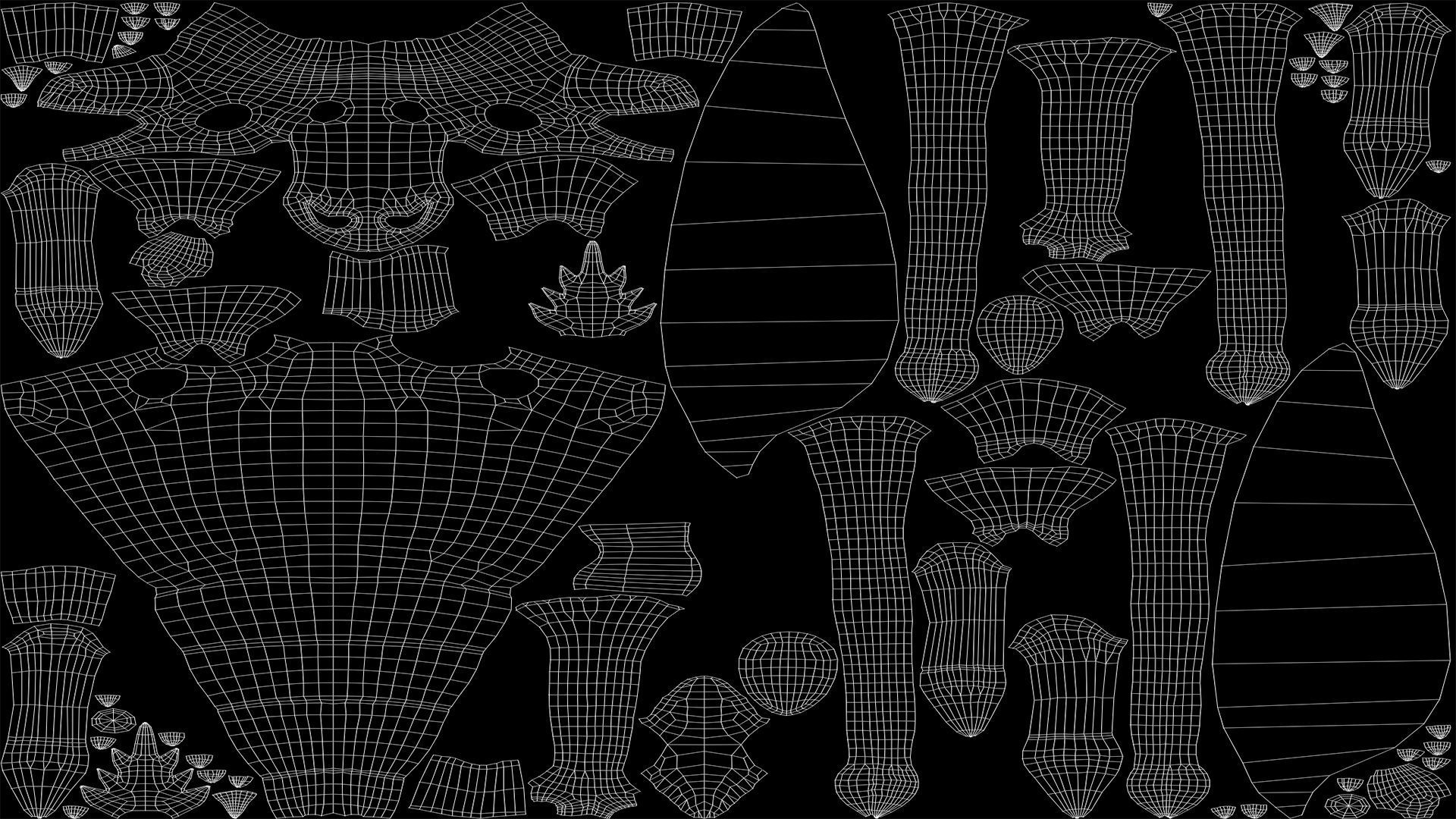 Bug 3 mosquito with eyes Low-poly 3D model_35