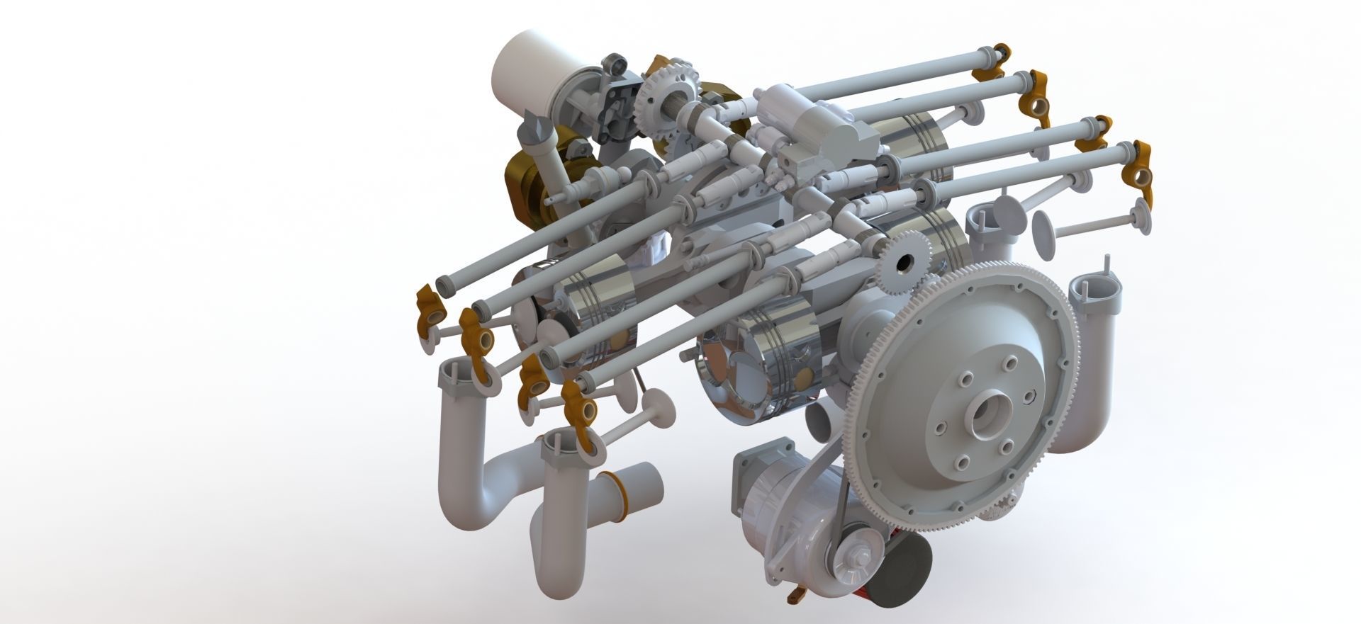 Lycoming IO-390 3D model_1
