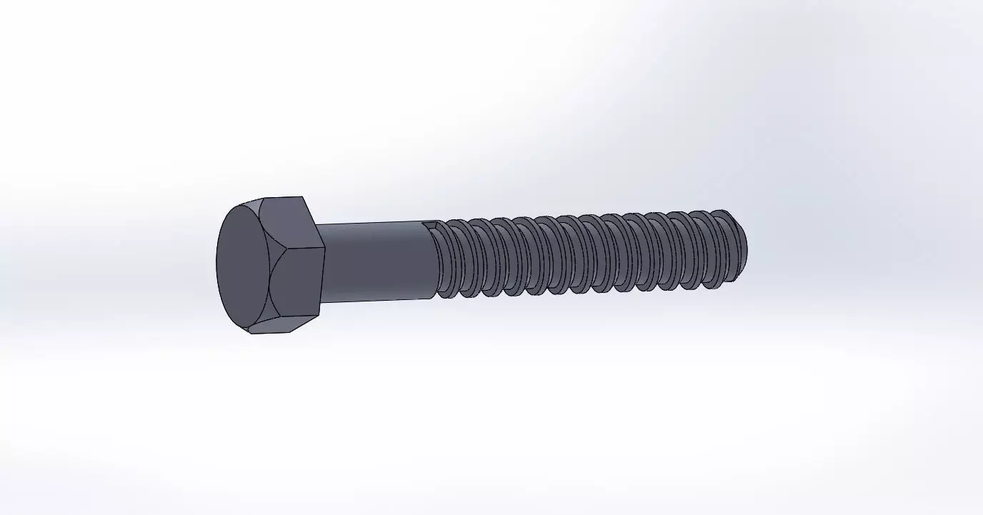 trapezoidal screw 3D model